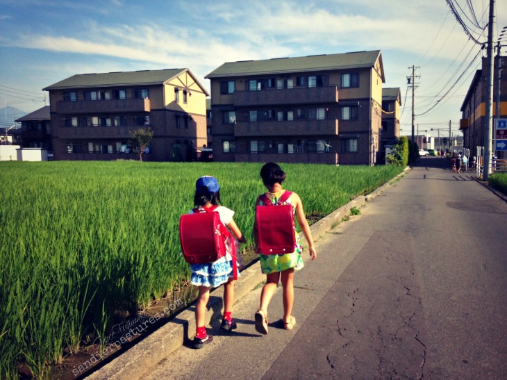 walking to school in Japan