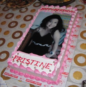 Pristine's cake