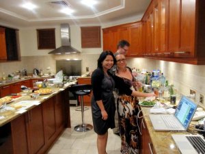 lara terry and me in kitchen